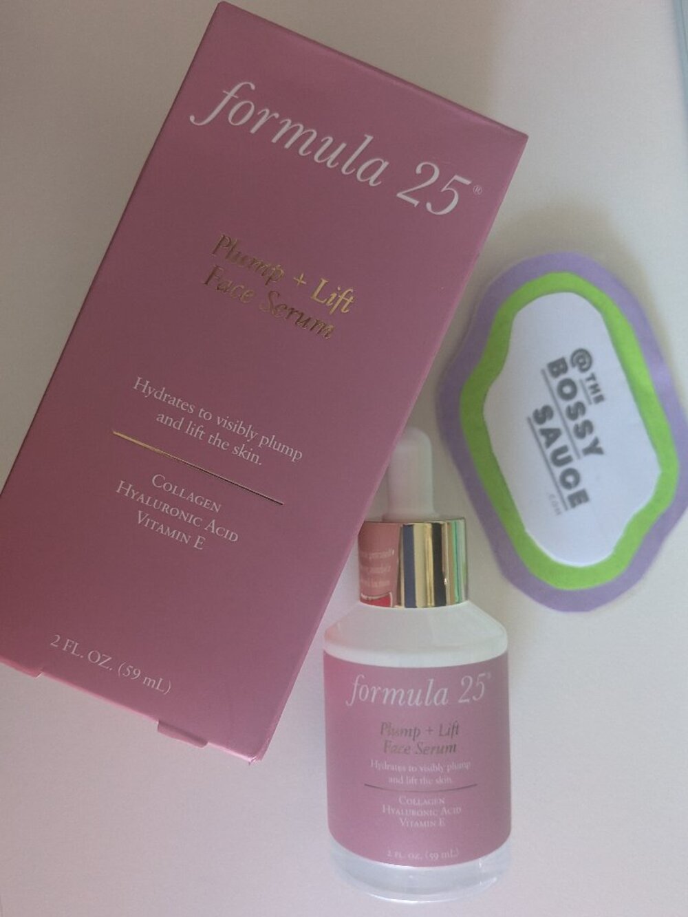 🌸 FORMULA 25 Plump + Lift Face Serum w/ Hyaluronic Acid, Collagen, Vitamin E